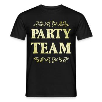 Équipe du parti - T-shirt homme - noir - Devant - AI Model Male 178 light (178cm)