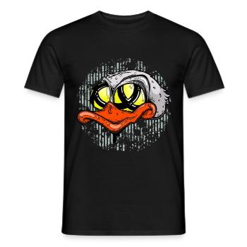 Lowbrowart Duck - Männer T-Shirt - Schwarz - Vorne - AI Model Male 178 light (178cm)