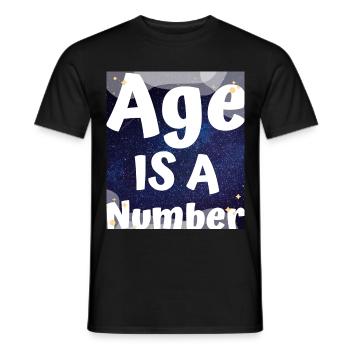 AGE IS A NUMBER - Men's T-Shirt - black - Front - AI Model Male 178 light (178cm)