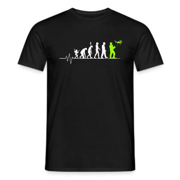 Drone Heartbeat - Men's T-Shirt - black - Front - AI Model Male 178 light (178cm)