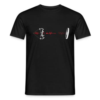 Tir à l'arc arc à poulies - T-shirt homme - noir - Devant - AI Model Male 178 light (178cm)