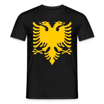 Albanische Doppelkopf Adler Albanien Albaner - Männer T-Shirt - Schwarz - Vorne - AI Model Male 178 light (178cm)