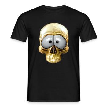 funny skull - Men's T-Shirt - black - Front - AI Model Male 178 light (178cm)