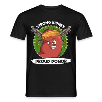 Organ donation design for a kidney donor - Men's T-Shirt - black - Front - AI Model Male 178 light (178cm)
