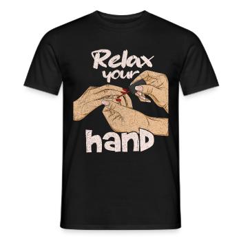 Nail salon saying for a nail designer - Men's T-Shirt - black - Front - AI Model Male 178 light (178cm)