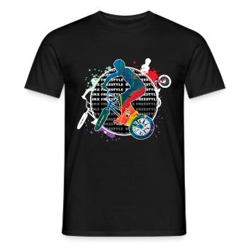 BMX - Men's T-Shirt - black - Front - AI Model Male 178 light (178cm)
