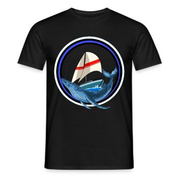 Meeressäuger Fisch Wal Fische Yacht Boot maritim - Männer T-Shirt - Schwarz - Vorne - AI Model Male 178 light (178cm)