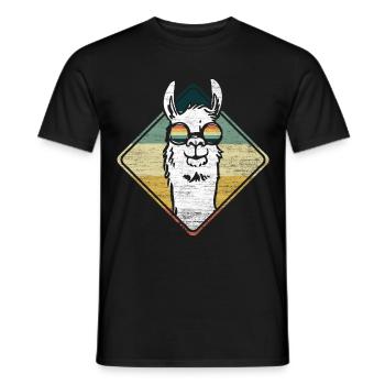 Lama Llama Alpaga - T-shirt homme - noir - Devant - AI Model Male 178 light (178cm)