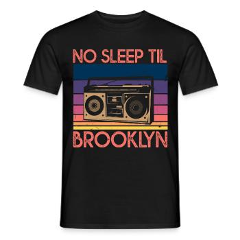 No Sleep Til Brooklyn - Men's T-Shirt - black - Front - AI Model Male 178 light (178cm)