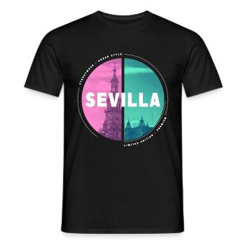 Sevilla Spanien Stadt Skyline Heimat Liebe Urlaub - Männer T-Shirt - Schwarz - Vorne - AI Model Male 178 light (178cm)
