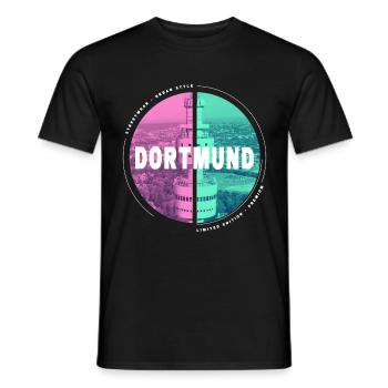Dortmund Deutschland Stadt Skyline Heimat Liebe - Männer T-Shirt - Schwarz - Vorne - AI Model Male 178 light (178cm)