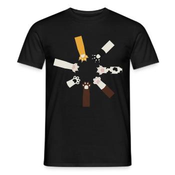 Cat funny - Men's T-Shirt - black - Front - AI Model Male 178 light (178cm)