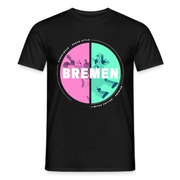 Brême Allemagne Ville Skyline Accueil Amour - T-shirt homme - noir - Devant - AI Model Male 178 light (178cm)