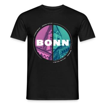 Bonn Deutschland Stadt Skyline Heimat Liebe - Männer T-Shirt - Schwarz - Vorne - AI Model Male 178 light (178cm)