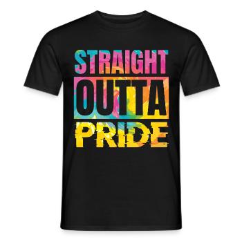 LGBTQ Regenbogen Stolz Pride Geschenk - Männer T-Shirt - Schwarz - Vorne - AI Model Male 178 light (178cm)