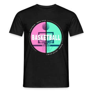 Basketteur Basketteur Basket Dunking Sport Vintage - T-shirt homme - noir - Devant - AI Model Male 178 light (178cm)