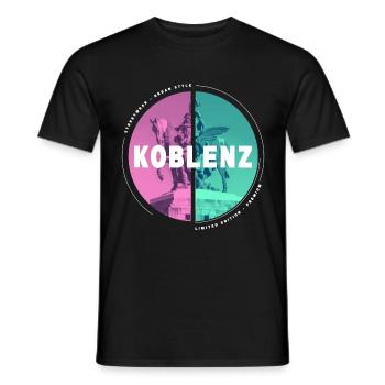 Koblenz Germany City Skyline Home Love - Men's T-Shirt - black - Front - AI Model Male 178 light (178cm)