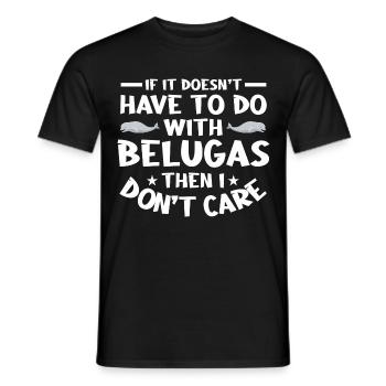Beluga Whale Beluga Whale Whale Watching Dolphin Dolphin - Men's T-Shirt - black - Front - AI Model Male 178 light (178cm)