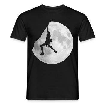 Escalade Au Clair De Lune Cadeau Grimpeur - T-shirt homme - noir - Devant - AI Model Male 178 light (178cm)