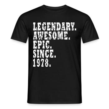 1978 Jahrgang Geburtstag Geburtsjahr 1978 Geschenk - Männer T-Shirt - Schwarz - Vorne - AI Model Male 178 light (178cm)