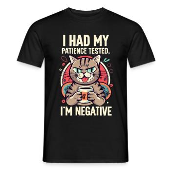 Drôle de chat amoureux des chats Chat Dire - T-shirt homme - noir - Devant - AI Model Male 178 light (178cm)
