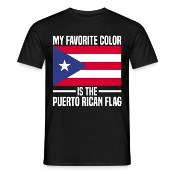 Puerto Rico Flagge | Puerto Ricaner Geschenkideen - Männer T-Shirt - Schwarz - Vorne - AI Model Male 178 light (178cm)