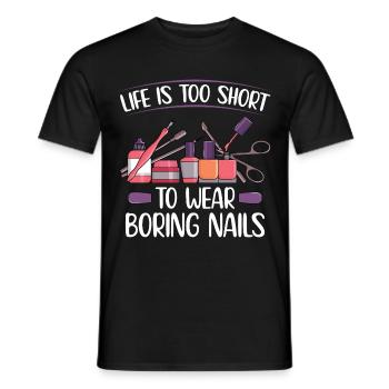 Nageltechniker - Männer T-Shirt - Schwarz - Vorne - AI Model Male 178 light (178cm)