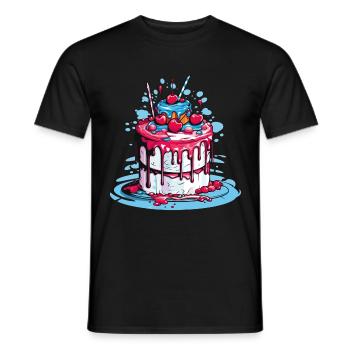 Cake cake baking baker baking queen baking fairy - Men's T-Shirt - black - Front - AI Model Male 178 light (178cm)