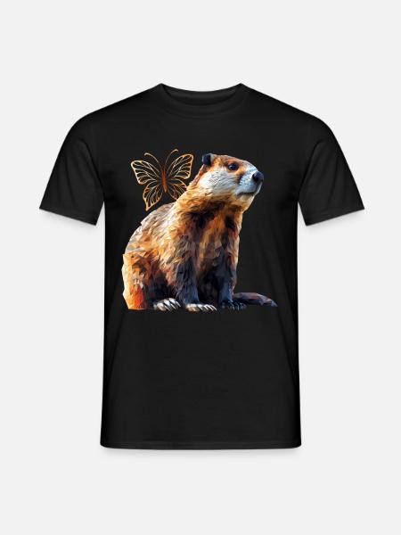 Biber - Männer T-Shirt - Schwarz