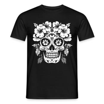 Déguisement - Dia de los muertos - Halloween - T-shirt homme - noir - Devant - AI Model Male 178 light (178cm)