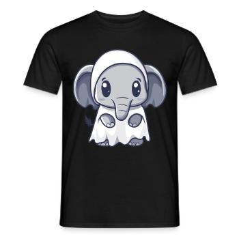 Mammut Halloween Comic Geist - Männer T-Shirt - Schwarz - Vorne - AI Model Male 178 light (178cm)