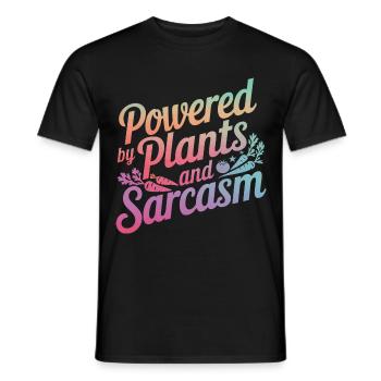 Végétarien Végétalien Végétarien Végétarien - T-shirt homme - noir - Devant - AI Model Male 178 light (178cm)