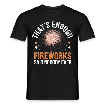 Pyrotechnics Fireworks Pyrotechnics - Men's T-Shirt - black - Front - AI Model Male 178 light (178cm)