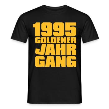 Geboren 1995 goldener Jahrgang - Männer T-Shirt - Schwarz - Vorne - AI Model Male 178 light (178cm)