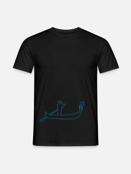 gondoliere venedig italien urlaub - Männer T-Shirt - Schwarz