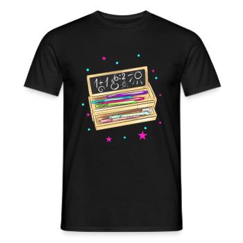 Dossier étudiant pour la scolarisation - T-shirt homme - noir - Devant - AI Model Male 178 light (178cm)
