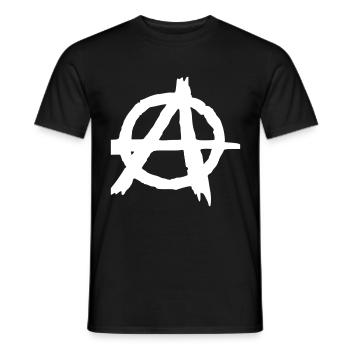 Anarchie - Männer T-Shirt - Schwarz - Vorne - AI Model Male 178 light (178cm)