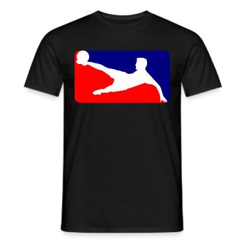 Soccer soccer - Men's T-Shirt - black - Front - AI Model Male 178 light (178cm)
