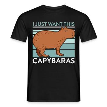 Wasserschwein Motiv für Capibara-Besitzer Nagetier - Männer T-Shirt - Schwarz - Vorne - AI Model Male 178 light (178cm)