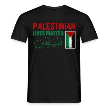 Palestinian Lives Matter - T-shirt homme - noir - Devant - AI Model Male 178 light (178cm)