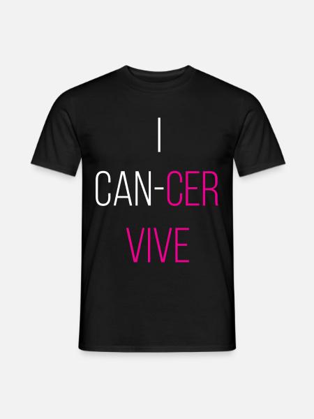 Brustkrebs Brustkrebslauf Brustkrebs-Schleife - Männer T-Shirt - Schwarz