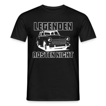 Trabi Trabbi  Pappe DDR Fahrzeug Sprüche - Männer T-Shirt - Schwarz - Vorne - AI Model Male 178 light (178cm)
