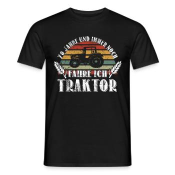 70 Geburtstag Bauer Landwirt Traktor 70 Jahre - Männer T-Shirt - Schwarz - Vorne - AI Model Male 178 light (178cm)