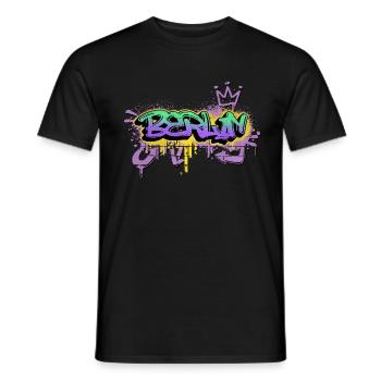 Berlin Allemagne Ville Graffiti Spray Sprayer - T-shirt homme - noir - Devant - AI Model Male 178 light (178cm)