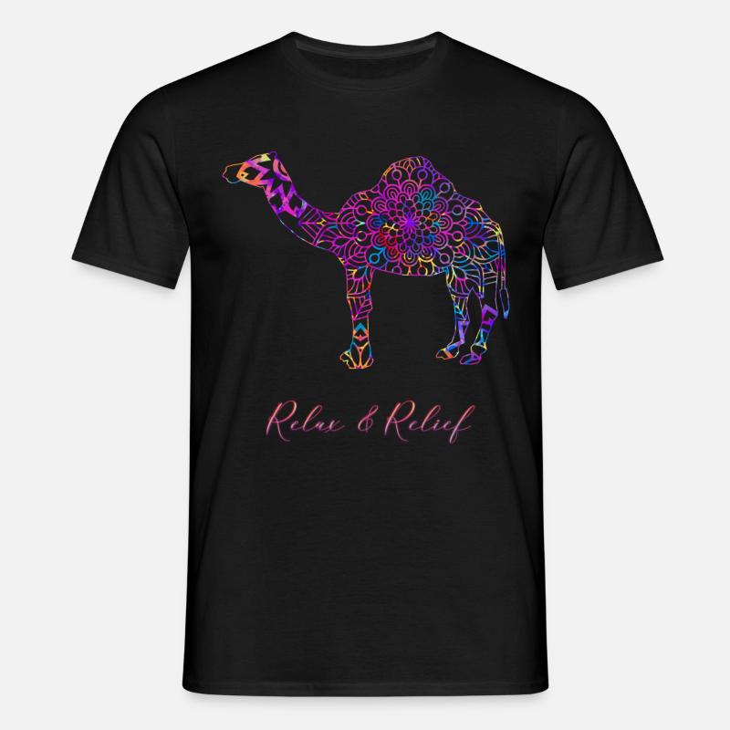 Relax&Relief Camel - Männer T-Shirt - Schwarz