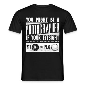 Photographie Vous pourriez être un photographe - T-shirt homme - noir - Devant - AI Model Male 178 light (178cm)