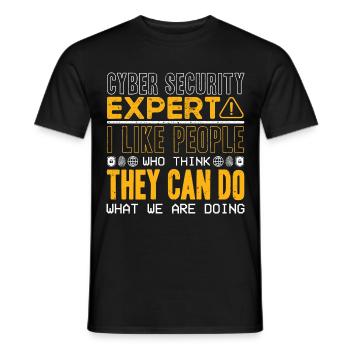 Cyber Security Professional Expert Ethical Hacker - Männer T-Shirt - Schwarz - Vorne - AI Model Male 178 light (178cm)
