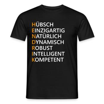 Hendrik Name Geschenk - Männer T-Shirt - Schwarz - Vorne - AI Model Male 178 light (178cm)