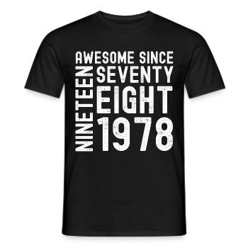 Génial depuis 1978 Année du cadeau d’anniversaire - T-shirt homme - noir - Devant - AI Model Male 178 light (178cm)