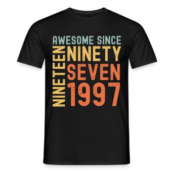 Awesome since 1997 Birthday Gift Year - Men's T-Shirt - black - Front - AI Model Male 178 light (178cm)